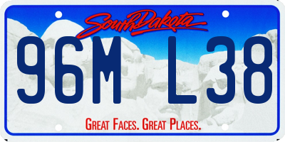 SD license plate 96ML38