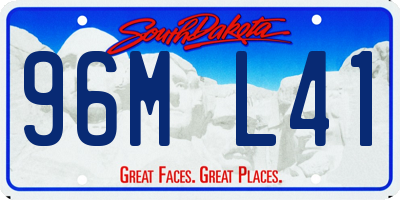 SD license plate 96ML41