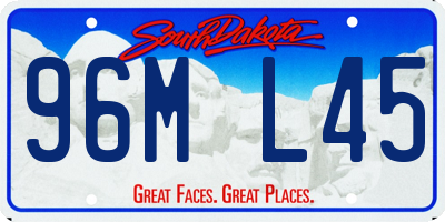 SD license plate 96ML45