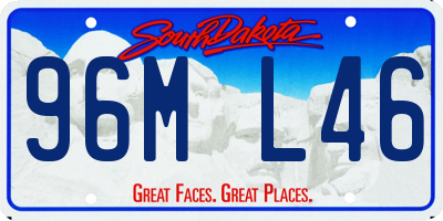 SD license plate 96ML46