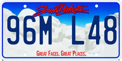 SD license plate 96ML48