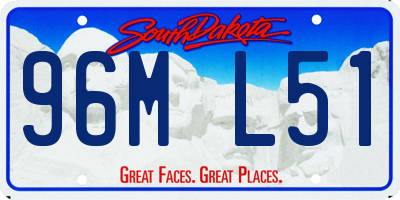 SD license plate 96ML51