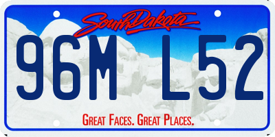 SD license plate 96ML52