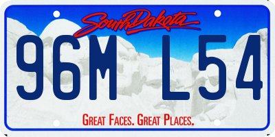 SD license plate 96ML54