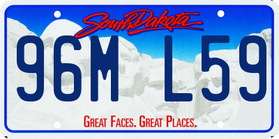 SD license plate 96ML59