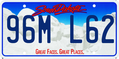 SD license plate 96ML62