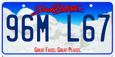 SD license plate 96ML67