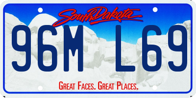 SD license plate 96ML69