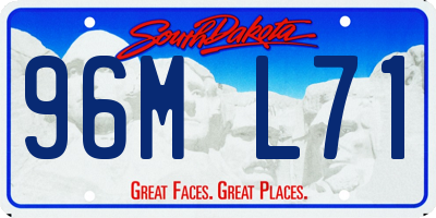 SD license plate 96ML71