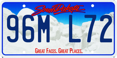 SD license plate 96ML72