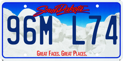 SD license plate 96ML74