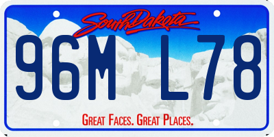 SD license plate 96ML78