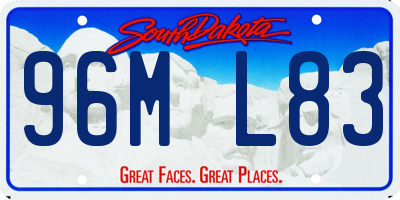 SD license plate 96ML83