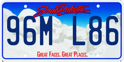 SD license plate 96ML86