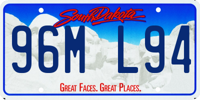 SD license plate 96ML94