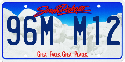 SD license plate 96MM12