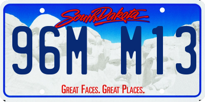 SD license plate 96MM13