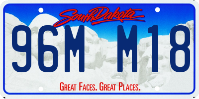 SD license plate 96MM18