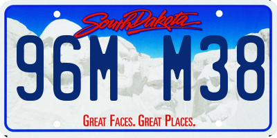 SD license plate 96MM38