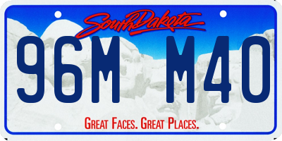 SD license plate 96MM40