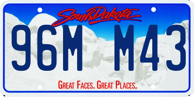 SD license plate 96MM43