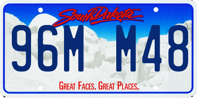 SD license plate 96MM48