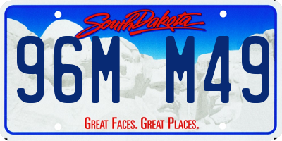 SD license plate 96MM49