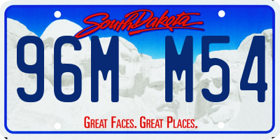 SD license plate 96MM54