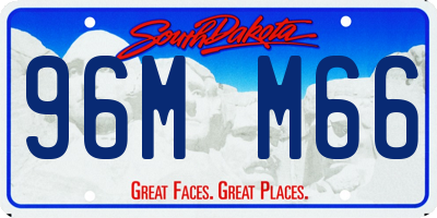 SD license plate 96MM66