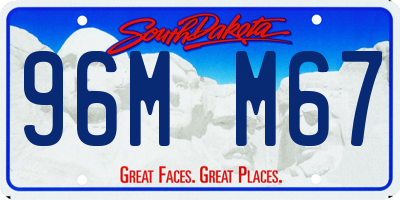 SD license plate 96MM67