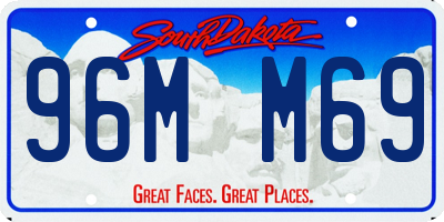 SD license plate 96MM69