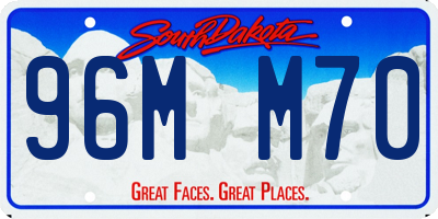 SD license plate 96MM70