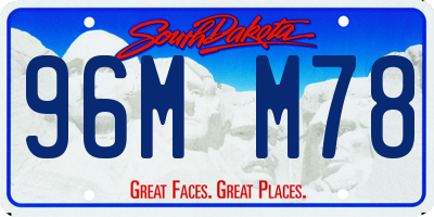 SD license plate 96MM78