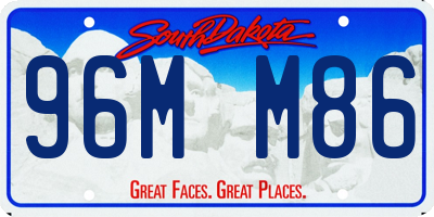 SD license plate 96MM86