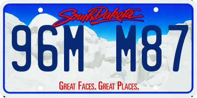 SD license plate 96MM87