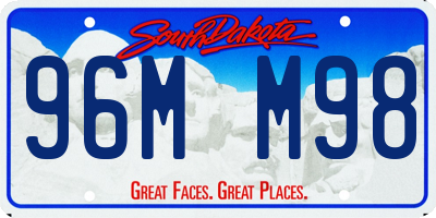 SD license plate 96MM98