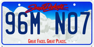 SD license plate 96MN07
