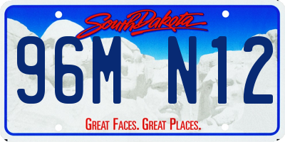 SD license plate 96MN12