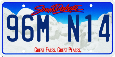 SD license plate 96MN14
