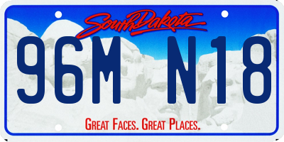 SD license plate 96MN18