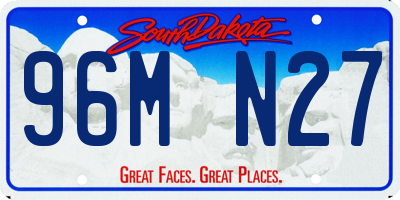 SD license plate 96MN27