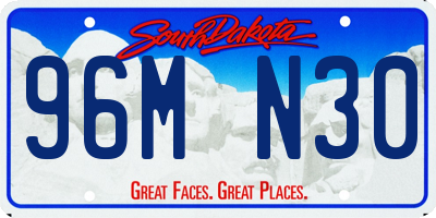 SD license plate 96MN30