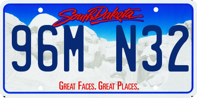 SD license plate 96MN32