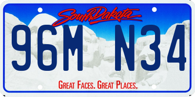 SD license plate 96MN34