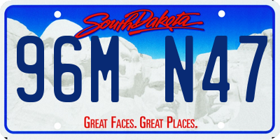 SD license plate 96MN47