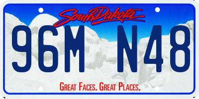 SD license plate 96MN48