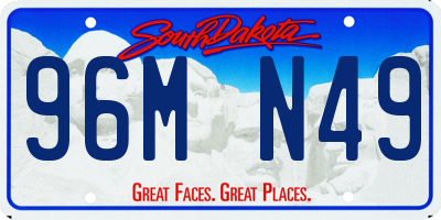 SD license plate 96MN49