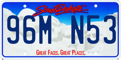 SD license plate 96MN53
