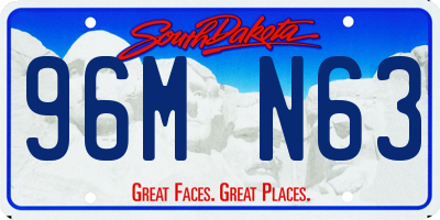 SD license plate 96MN63