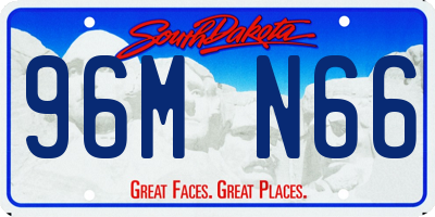 SD license plate 96MN66